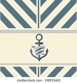 Vintage Design Template With Anchor