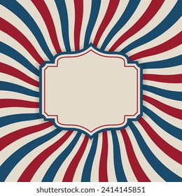 vintage design template with label stripes banner. - Vector.