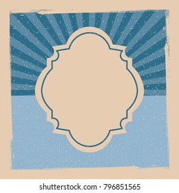 vintage design template with label stripes banner