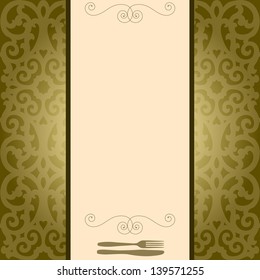 Vintage design template for menu, label or cover