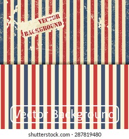 Vintage design template with stripes. Vector illustration