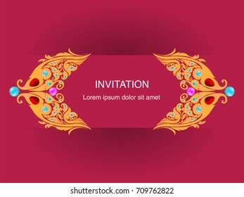 Vintage design template vector background frame border decoration art illustration eps 10