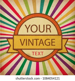 Vintage Design Template. Vector illustration 