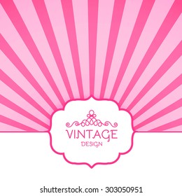 Vintage design template. Vector illustration