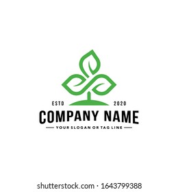 vintage design tree logo vector template