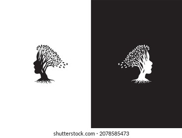 vintage design tree logo vector template