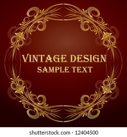 Diseño de época. Vector.