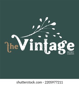 the Vintage design vector logo