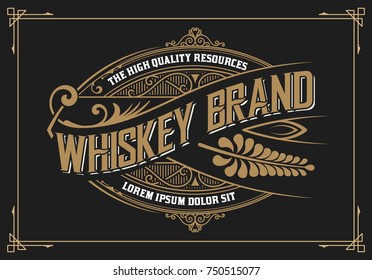 Vintage design. Whiskey label style