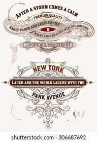 Vintage designs. All elements by layers.