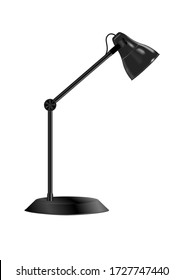 Vintage desk lamp isolated on white background, vector illustration