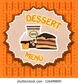 Vintage dessert menu