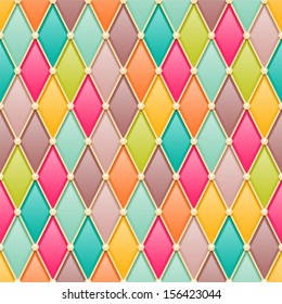 Vintage diamonds / rhombus seamless pattern