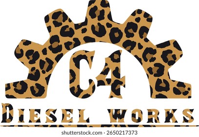Vintage Diesel Mecânica Garagem Badge Design, projeto de impressão chita, 