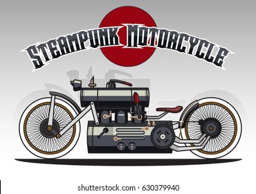 Vintage Dieselpunk Motorcycle
