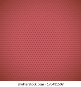 Vintage different vector pattern (tiling). Endless texture for wallpaper, fill, web background, surface texture. Monochrome geometric ornament. Red shabby color. Retro polka dot ornament