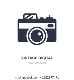 vintage digital camera icon on white background. Simple element illustration from Technology concept. vintage digital camera sign icon symbol design.