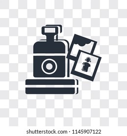 Vintage Digital Camera vector icon isolated on transparent background, Vintage Digital Camera logo concept