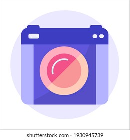 Vintage digital camera vector illustration. Flat design icon ready to use for website, mobile app, presentation and any other projects