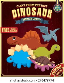 Vintage Dinosaur poster design 