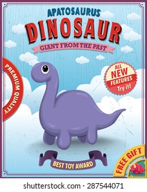 Vintage dinosaur poster design