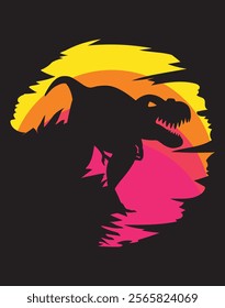 Vintage Dinosaurs T-shirt Designs Graphic Vector