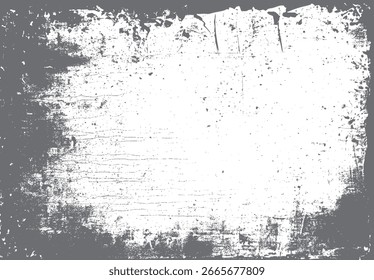 Vintage dirty background with grunge border and cracked surface texture. Distressed old paper backdrop with splatter stains. Abstract aged design.
