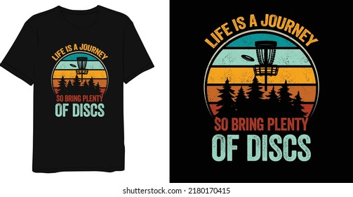 Vintage Disc Golf Retro Gift T-Shirt Design 