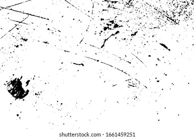Vintage distress texture, great design for any purposes. Distressed backdrop. Old retro grunge. Black and White messy abstract illustration. Paint vector element. EPS10.