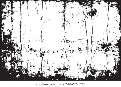 Vintage Distressed Lumber Texture on White Background with Grainy Surface and Grit Overlay