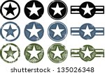 Vintage Distressed Military Stars