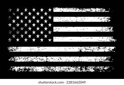 Vintage Distressed USA Flag Design