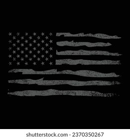 Vintage Distressed White American Flag T-Shirt Vector Design, United States Flag, American Pride Flag, US 4th Of July Tee