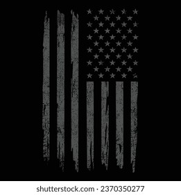 Vintage Distressed White American Flag T-Shirt Vector Design, United States Flag, American Pride Flag, US 4th Of July Tee