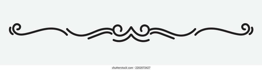 Vintage divider. Calligraphic ornament. Vintage Decoration. Vector isolated illustration.