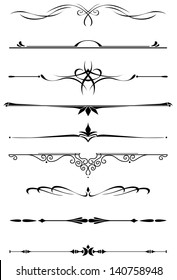 Vintage Dividers Borders Set Medieval Style Stock Vector (Royalty Free ...