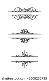 Vintage dividers set on black colour