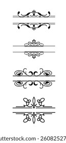 Vintage dividers set on black colour