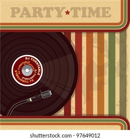 Vintage DJ poster or flyer