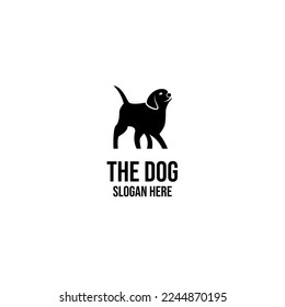 Vintage dog logo design vector illustration