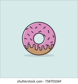 Vintage Donut Icon 