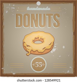 vintage donut poster