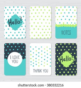 Vintage doodle cards template. Hand-drawn card design.