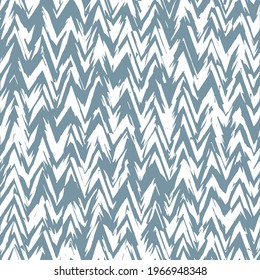 Vintage Doodle Drawing. Gentle blue Fabric Printed Texture. Wavy Marbled Effect. Mixing Paints Image. Delicate Tie Dye Seamless Pattern.