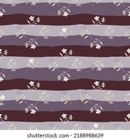 Vintage doodle flower seamless pattern. Retro abstract floral wallpaper. Hand drawn plants endless background. Simple design for fabric, textile print, wrapping paper, cover. Vector illustration