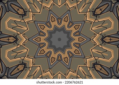 Vintage doodle and flower shapes floral motif ethnic seamless background vector