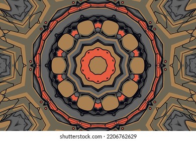 Vintage doodle and flower shapes floral motif ethnic seamless background vector