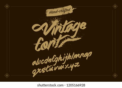 Vintage doodle font set