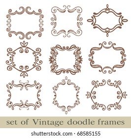 Vintage doodle frame.