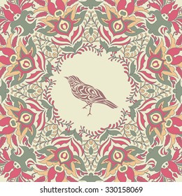 Vintage doodle greeting card vector eps 10